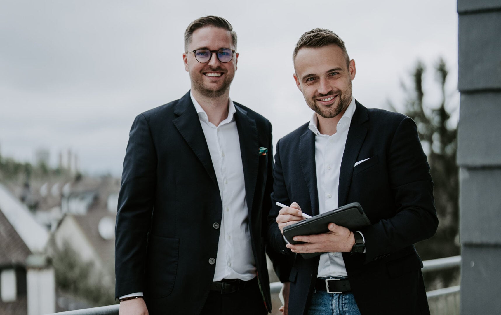 Robin Hilgert & Benedikt Pistono, Geschäftsführer des H+P Sachverständigenbüros in Koblenz